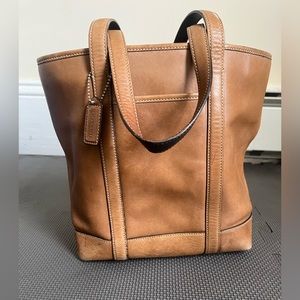 Coach Tan Leather Shoulder Bag